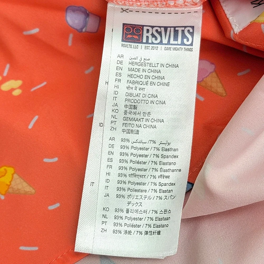 RSVLTS Bluey Shirt 5 Years Button‎ Up Orange Dont Let It Melt Ice Cream New